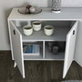 Hanah Home Consola Blanco Tablero Partículas Melaminado 180x80x45cm Elite 1614